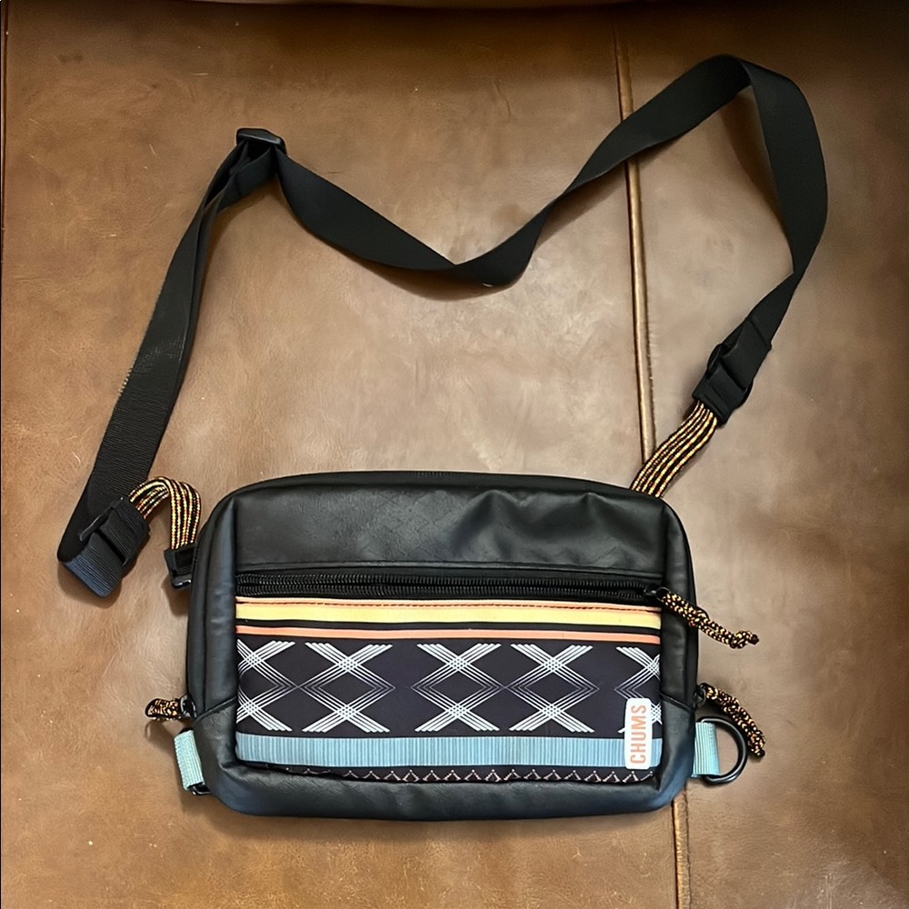 Chums Black and Blue Crossbody Bag